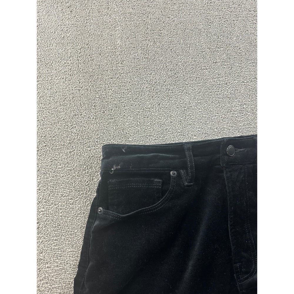 Good American Velvet Good Skate Pants Women 30x29 Black High Rise Wide Leg Urban - Picture 5 of 13